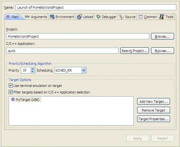 New launch configuration