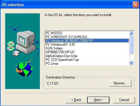 Specifying an operating system